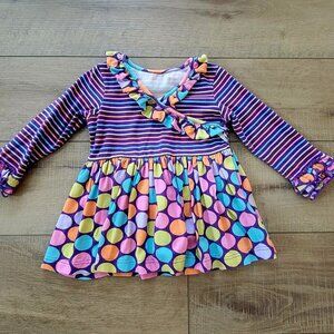 KELLY'S KIDS Colorful Girls Long Sleeve Dress - size 4/5